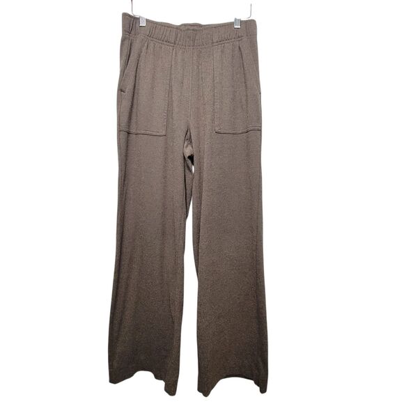90 Degree By Reflex Marled Pique Daisy Wide Leg Sweat Pants Size Medium - Picture 1 of 7